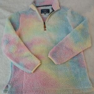 Women's Pastel Rainbow Sherpa Pullover